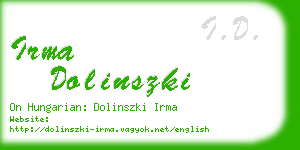 irma dolinszki business card